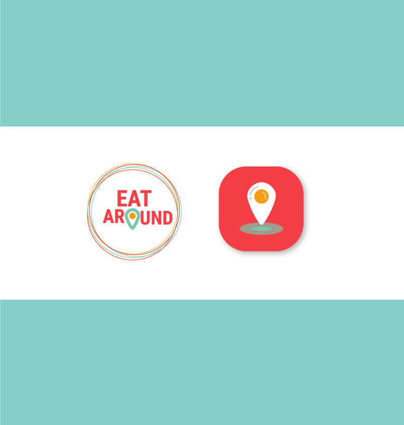  Logo logotipo e Product icon della applicazione mobile Eat Around 