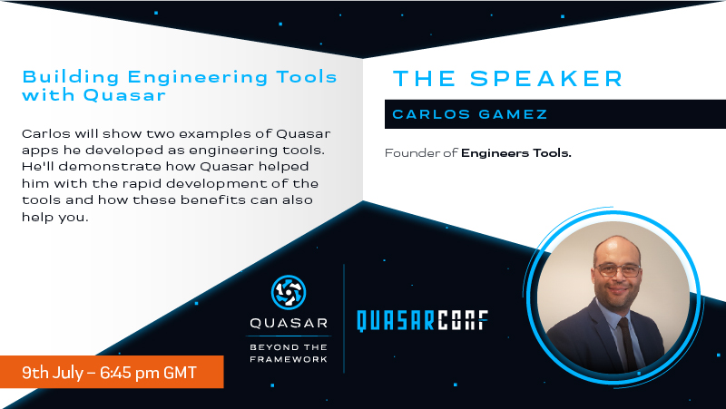 Quasar framework QuasarConf 2022 Carlos Gamez talk