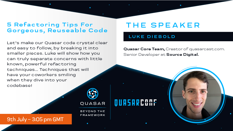 Quasar framework QuasarConf 2022 Luke Diebold talk