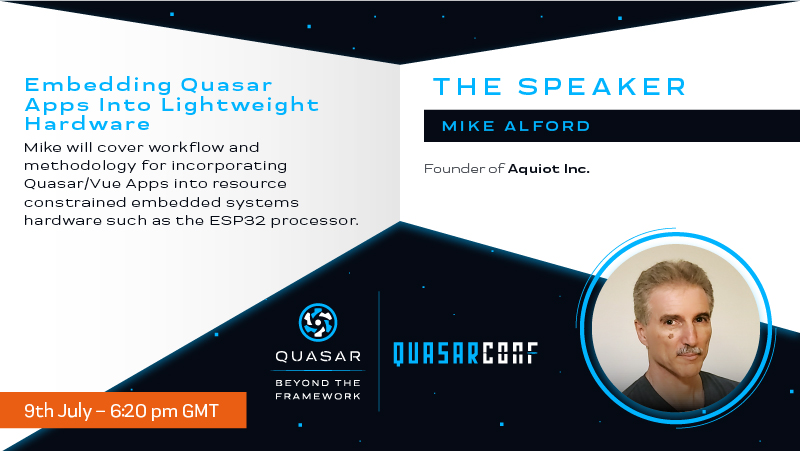 Quasar framework QuasarConf 2022 Mike Alford talk