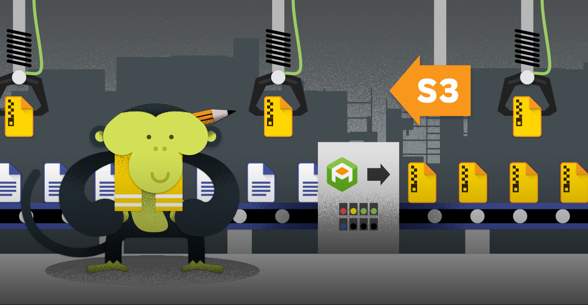 Archive S3 files and save them back in S3 in a stream