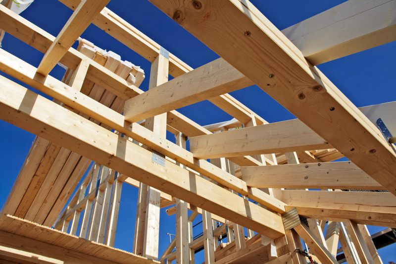 A load-bearing structure of a prefabricated wooden building