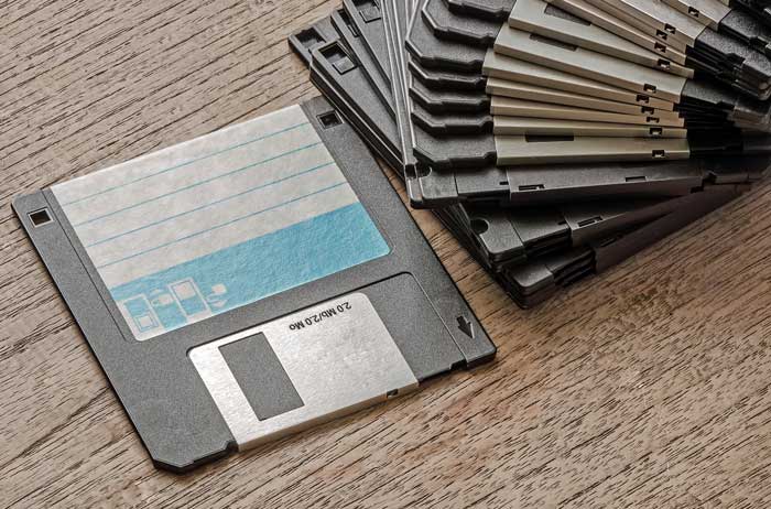 Un tipico floppy disk