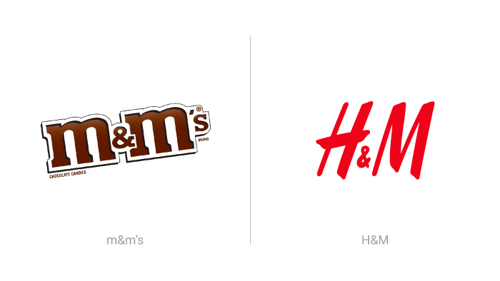 Logo M&M's e H&M
